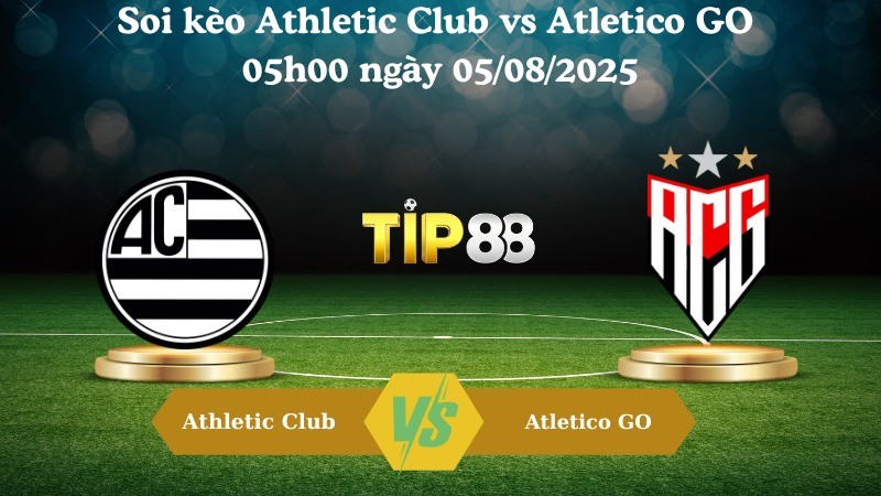 TIP88 Nhận định soi kèo Athletic Club vs Atletico GO 05h00 ngày 05/08/2025 - Hạng 2 Brazil