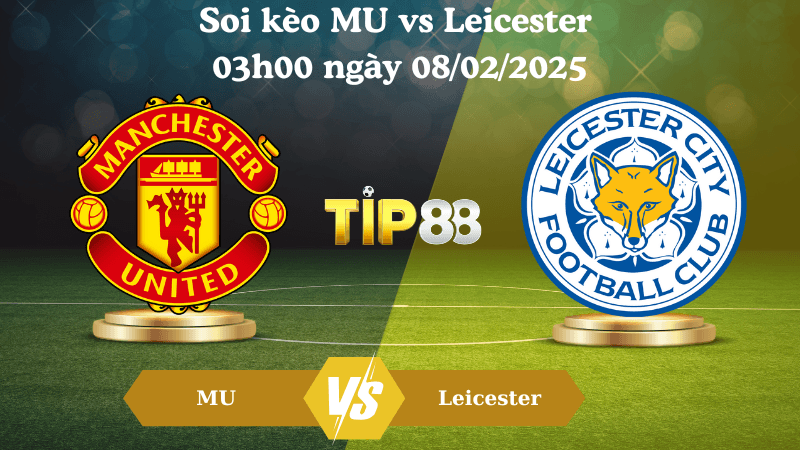 TIP88 Nhận định soi kèo MU vs Leicester 03h00 ngày 08/02/2025 - FA Cup