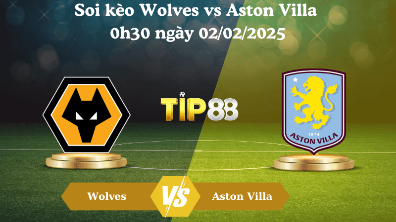 TIP88 Nhận định soi kèo Wolves vs Aston Villa 0h30 ngày 02/02/2025 - Ngoại Hạng Anh