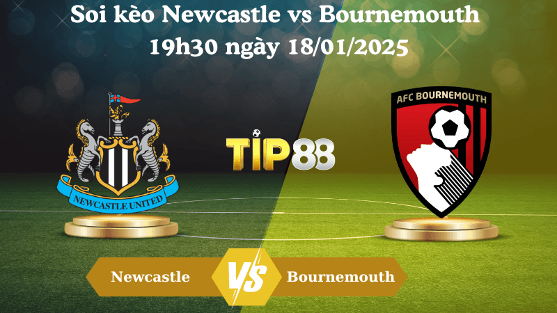 TIP88 Nhận định soi kèo Newcastle vs Bournemouth 19h30 ngày 18/01/2025 - Ngoại Hạng Anh