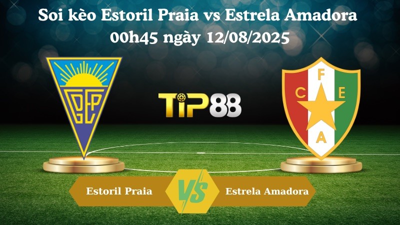 TIP88 Nhận định soi kèo Estoril Praia vs Estrela Amadora 00h45 ngày 12/08/2025 - VĐQG Bồ Đào Nha