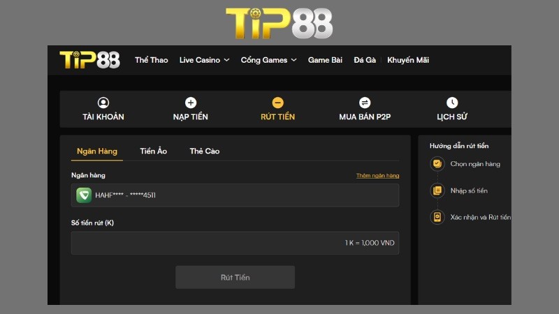 TIP88 THÔNG BÁO VỀ GIAO DỊCH AN TOÀN TRÊN NHÀ CÁI TIP88