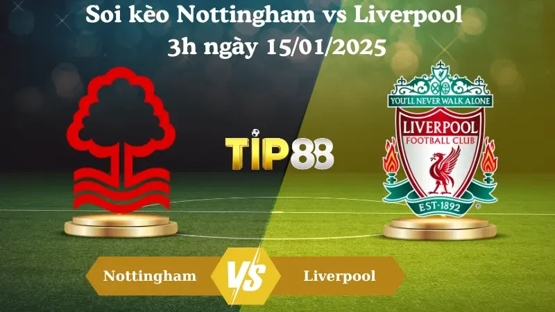 TIP88 Nhận định soi kèo Nottingham vs Liverpool 3h ngày 15/01/2025 - Premier League