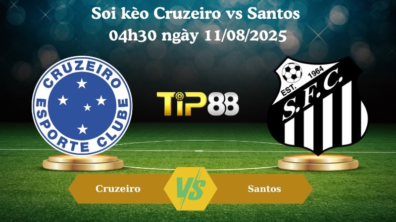 TIP88 Nhận định soi kèo Cruzeiro vs Santos 04h30 ngày 11/08/2025 – VĐQG Brazil